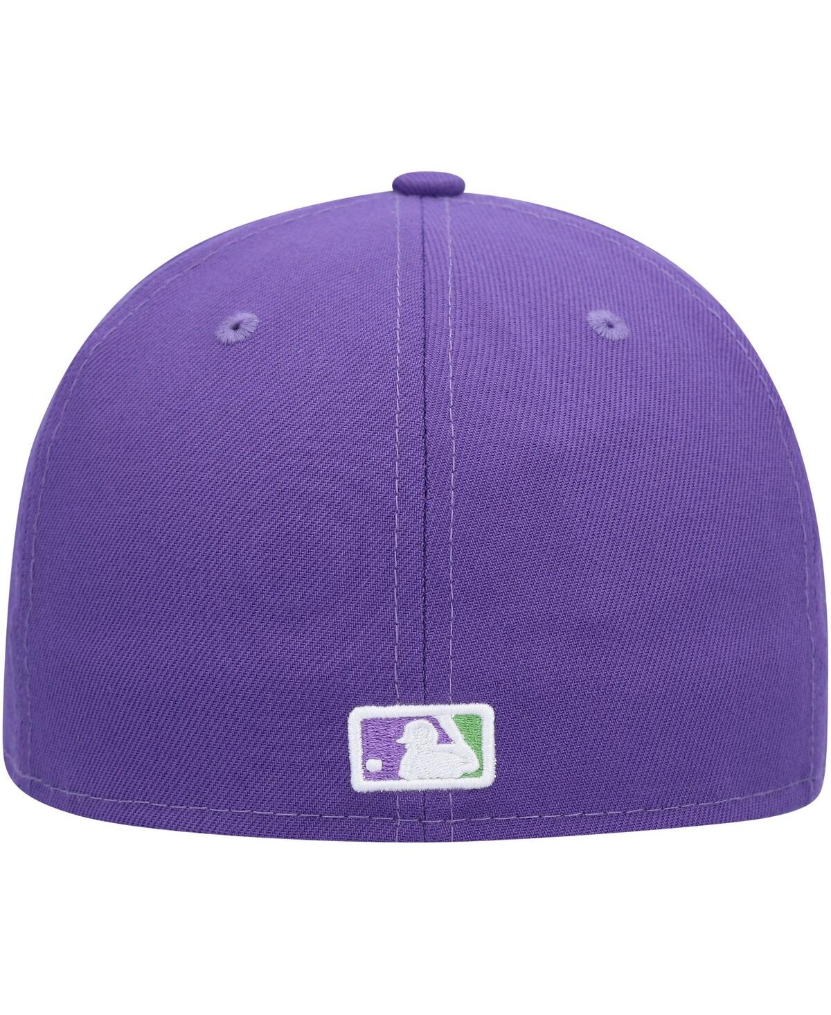 Shop New Era Men's  Purple San Diego Padres Lime Side Patch 59fifty Fitted Hat