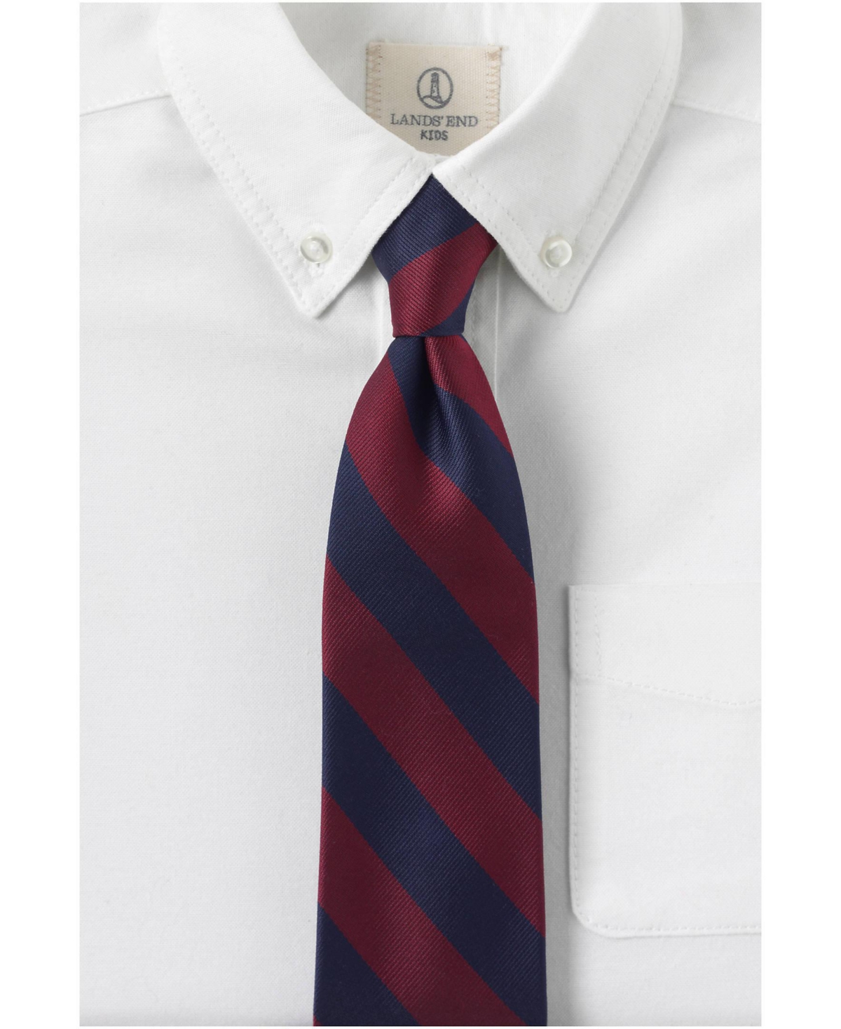 Lands' End School Uniform Kids Stripe To Be Tied Tie