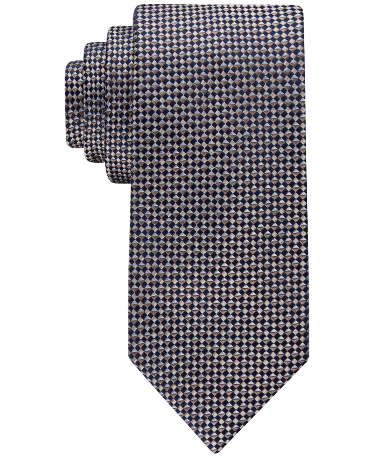 Tommy Hilfiger Men's Micro-geo Tie In Navy,taupe