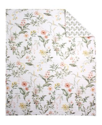Viviana Watercolor Floral Quilted Throw, 50" x 60"