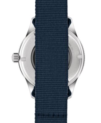 Men's Swiss Automatic DS PH200M Blue Synthetic Strap Watch 43mm