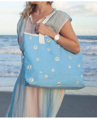 Daisy Extra Large, 100% Cotton Canvas Carryall Tote Bag