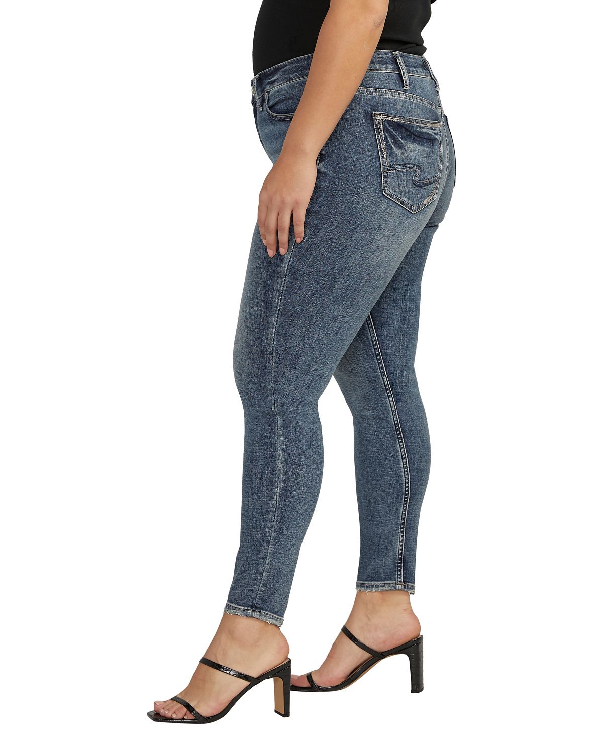 Silver Jeans Co. Plus Size Suki Mid Rise Skinny Leg Jeans view 3 — MAYCSS fashion products