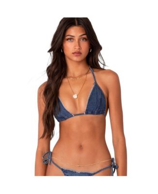 Denim bathing suit top online