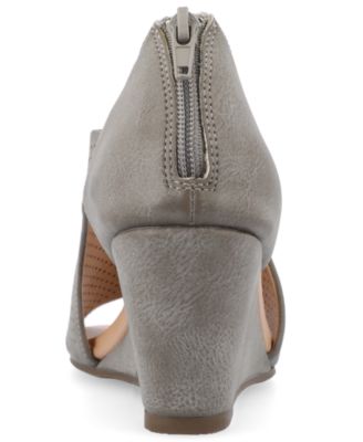 Women's Aretha Perforated Peep Toe Wedge Sandals