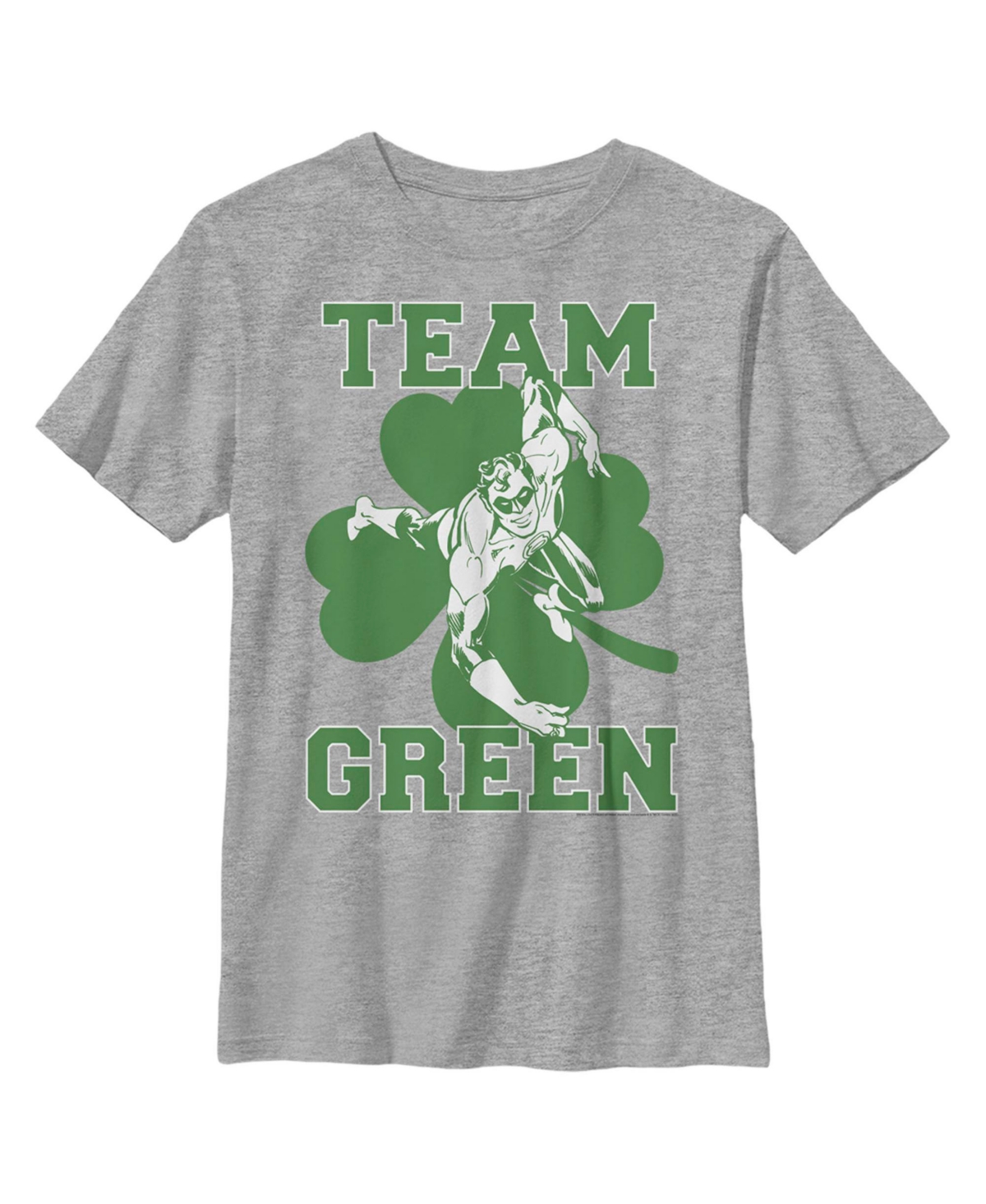 Warner Bros Kids' Boy's Green Lantern St. Patrick's Day Team Green Child T-shirt In Athletic Heather
