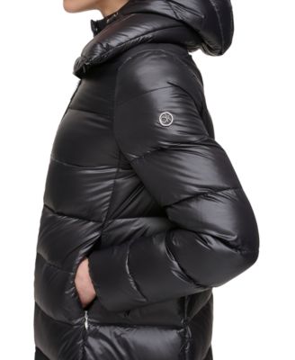 Women's Shine Bibbed Hooded Packable Puffer Coat