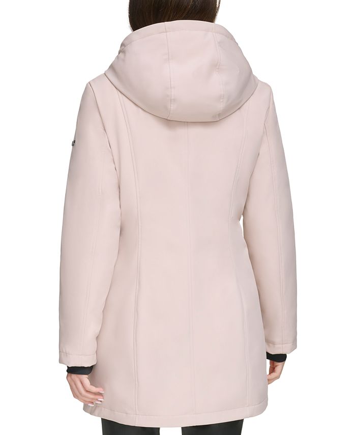DKNY Womens Hooded Bibbed Zip-Front Puffer Coat - Macy's