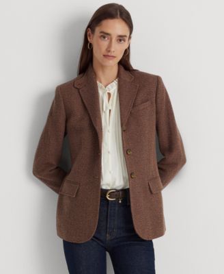 Lauren Ralph Lauren Women's Herringbone Tweed Blazer - Macy's