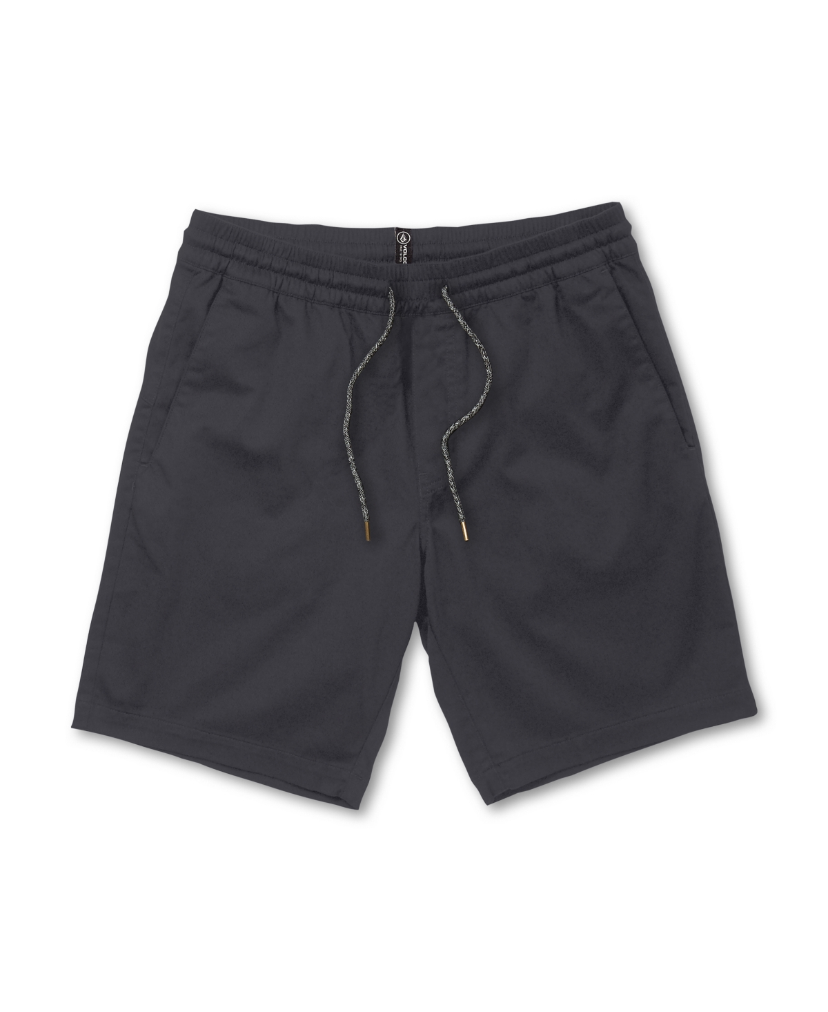 Volcom Frickin' Drawstring Waist Shorts In Charcoal