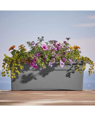 VER26908 Veranda Window Deck Box Planter 26" x 11" Charcoal