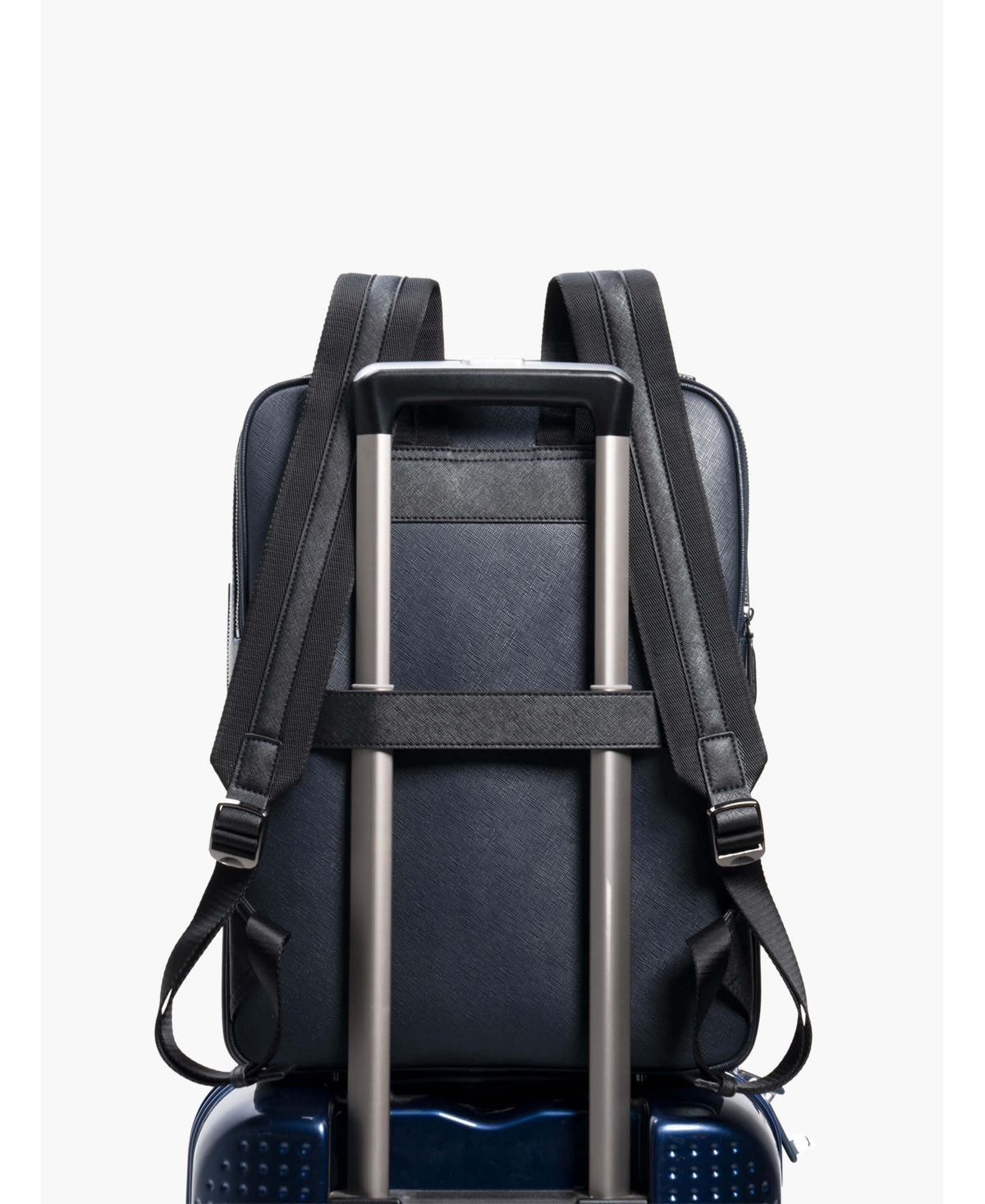 Shop Maverick & Co. Men's Earthen Leather Backpack In Navy