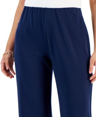 Petites Knit Wide-Leg Pull-On Pants, Petite & Petite Short, Created for Macy's