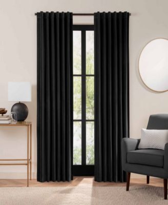 Eclipse Luxury Cotton Velvet 100 Blackout Rod Pocket Back Tab 1 Pc. Curtain Panel Collection