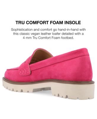 Journee Womens Kenly Medium and Wide Width Slip On Round Toe Loafer