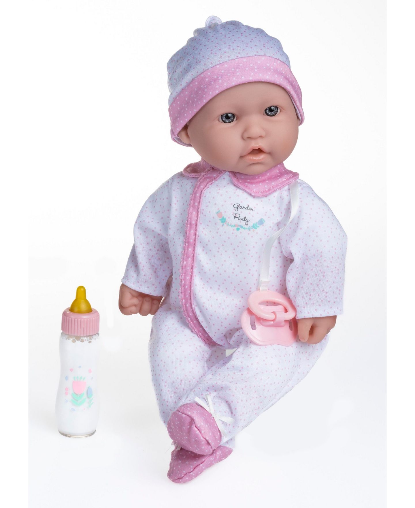 Детские куклы JC TOYS La Baby 14.3" Soft Body Baby Doll Onesie with Pacifier, Magic Bottle Set — фото 1
