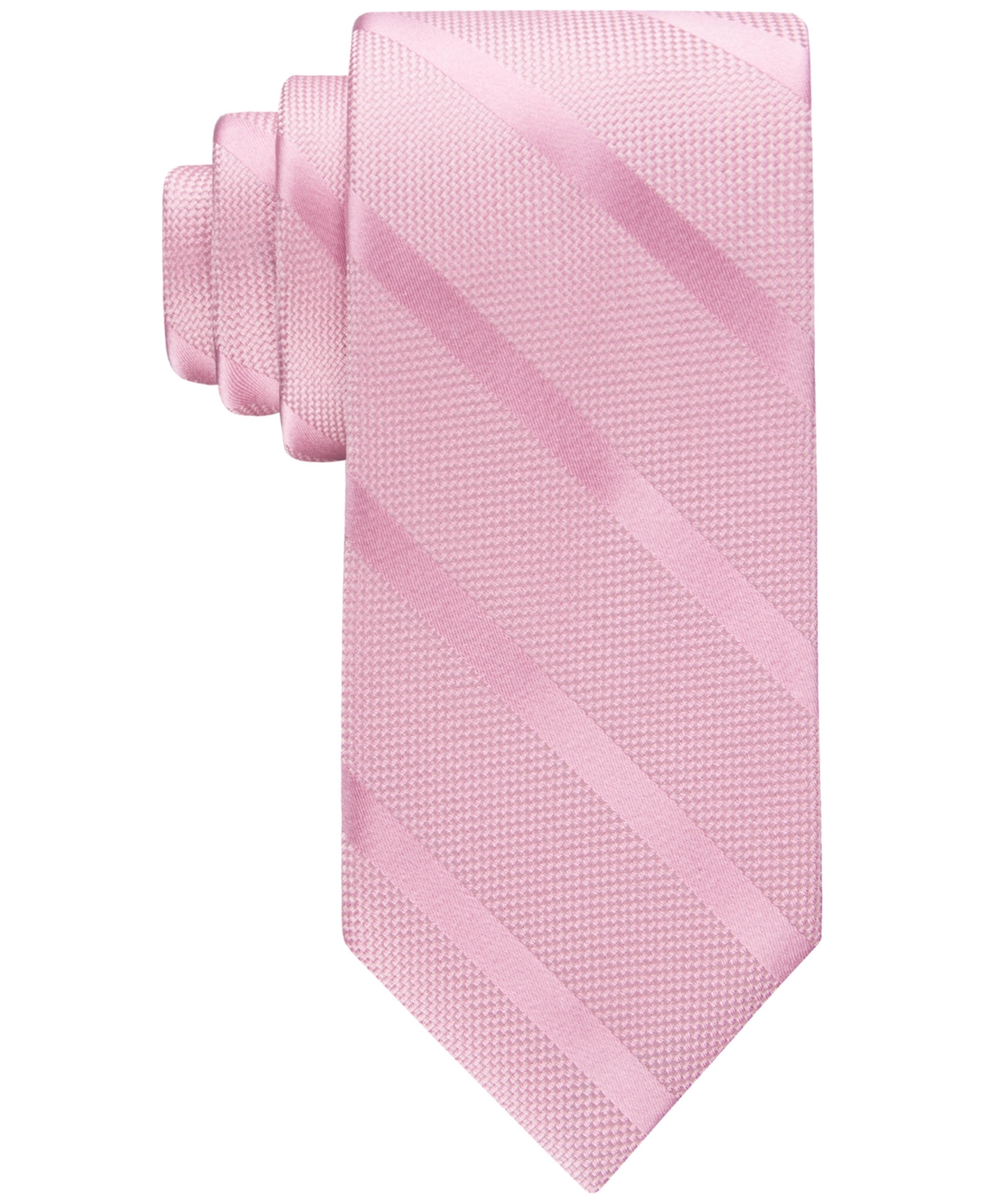 Tommy Hilfiger Men's Solid Textured Stripe Tie In Light Rose