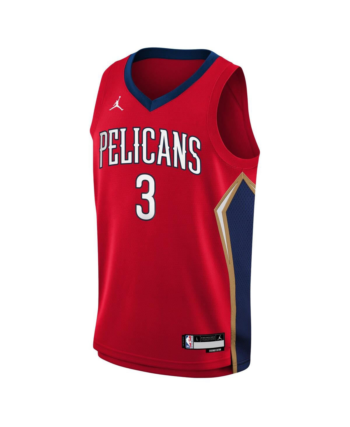 Big Boys and Girls Jordan C.j. McCollumNew Orleans Pelicans 2022/23 Swingman Jersey - Statement Edition - Red