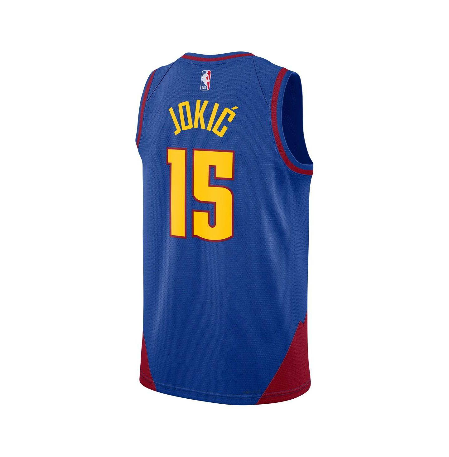 Топ Jordan Nikola Jokic Blue Denver Nuggets Statement Edition Swingman Jersey — фото 4