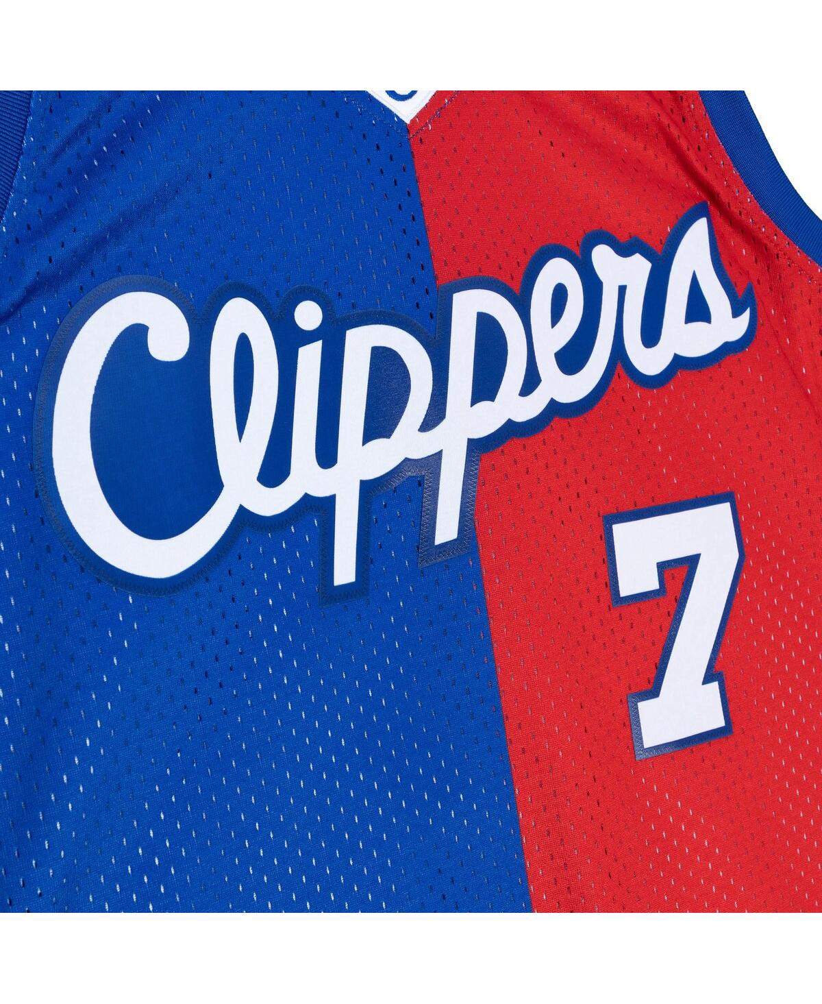 Men's Mitchell & Ness Lamar Odom Red La Clippers Hardwood Classics 2000-01 Split Swingman Jersey - Red