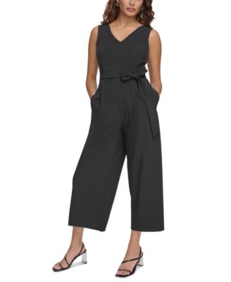 Calvin Klein - Women's Sleeveless Belted Commuter Jumpsuit