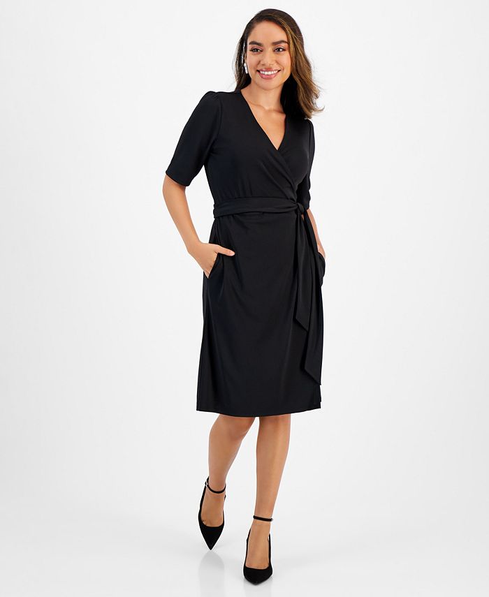 I.N.C. International Concepts Women's Long-Sleeve Wrap Dress, Created for  Macy's - Macy's