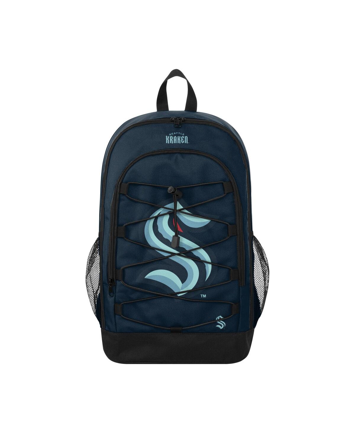 Foco Men's And Women's  Seattle Kraken Big Logo Bungee Backpack In Navy