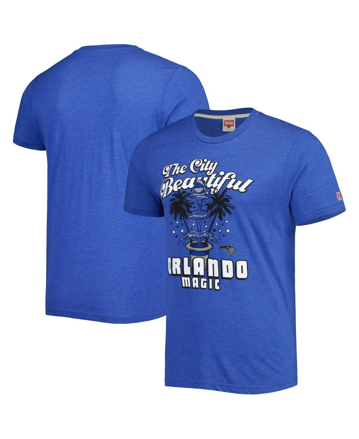 Homage Men's And Women's  Royal Orlando Magic Hometown Hyper Local Tri-blend T-shirt
