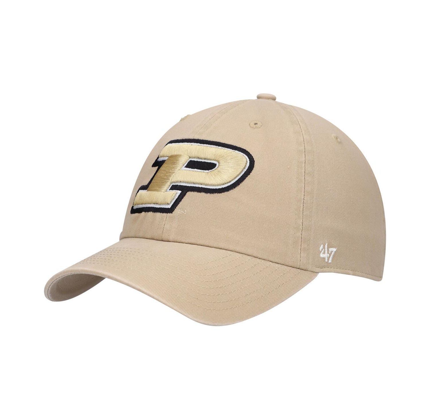 Men's Khaki Purdue Boilermakers Clean Up Adjustable Hat