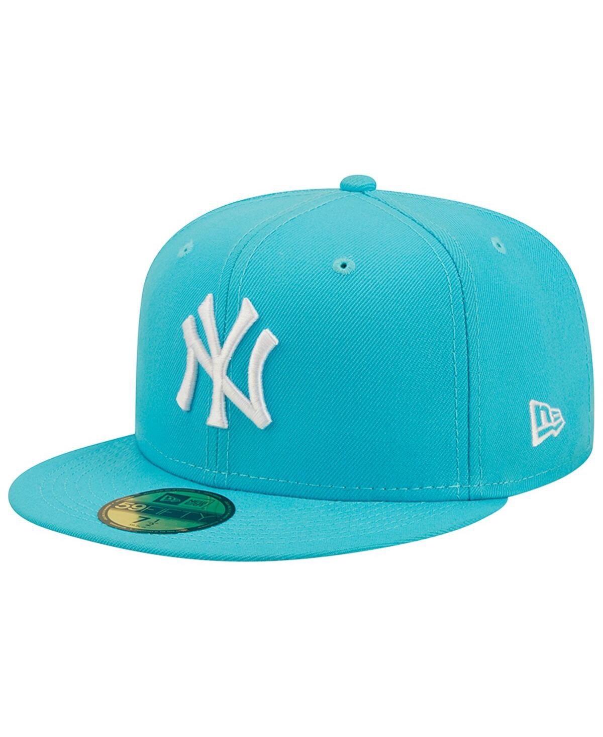 Shop New Era Men's  Blue New York Yankees Vice Highlighter Logo 59fifty Fitted Hat