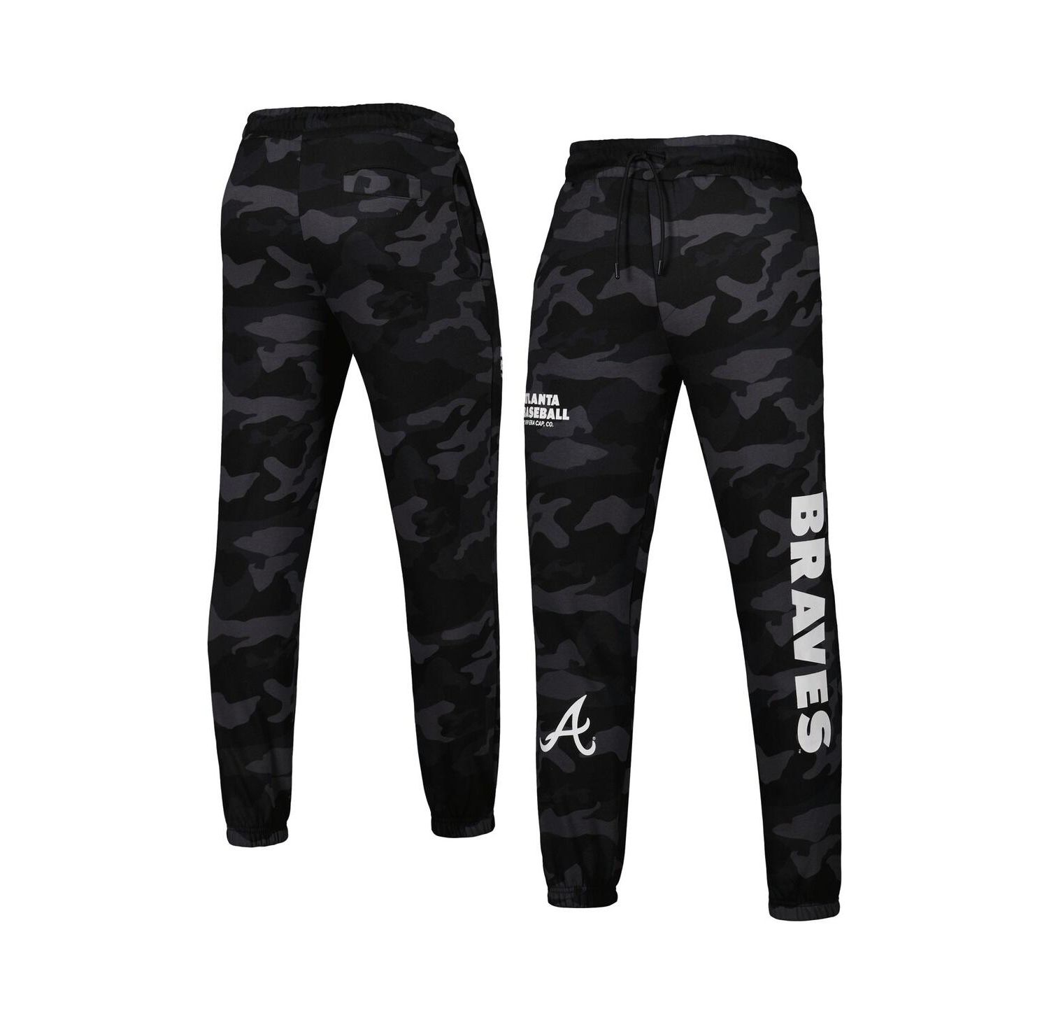 Men's Black Atlanta Braves Camo Jogger Pants