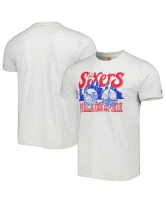 Men's and Women's Ash Philadelphia 76ers Hometown Hyper Local Tri-Blend T-shirt