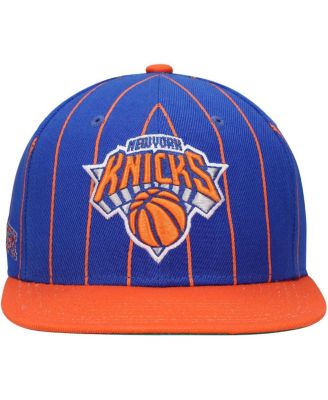 Men's Mitchell & Ness Blue, Orange New York Knicks Hardwood