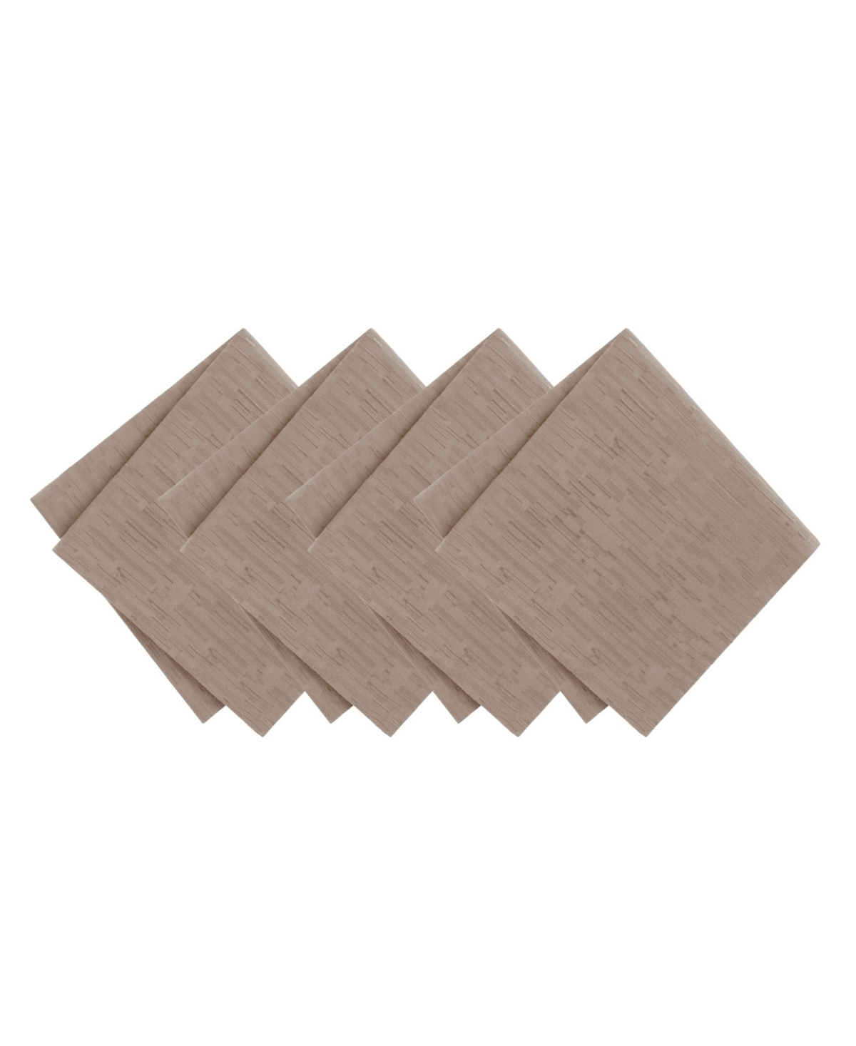 Elrene Continental Solid Texture Water And Stain Resistant Napkins, Set Of 4 In Taupe