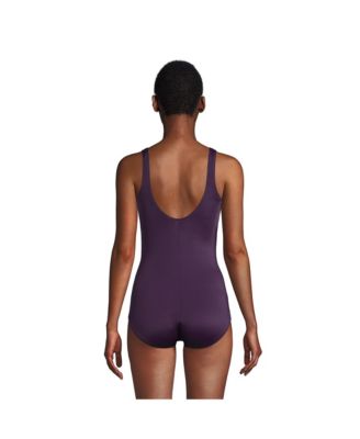 Petite Chlorine Resistant Soft Cup Tugless Sporty One Piece Swimsuit