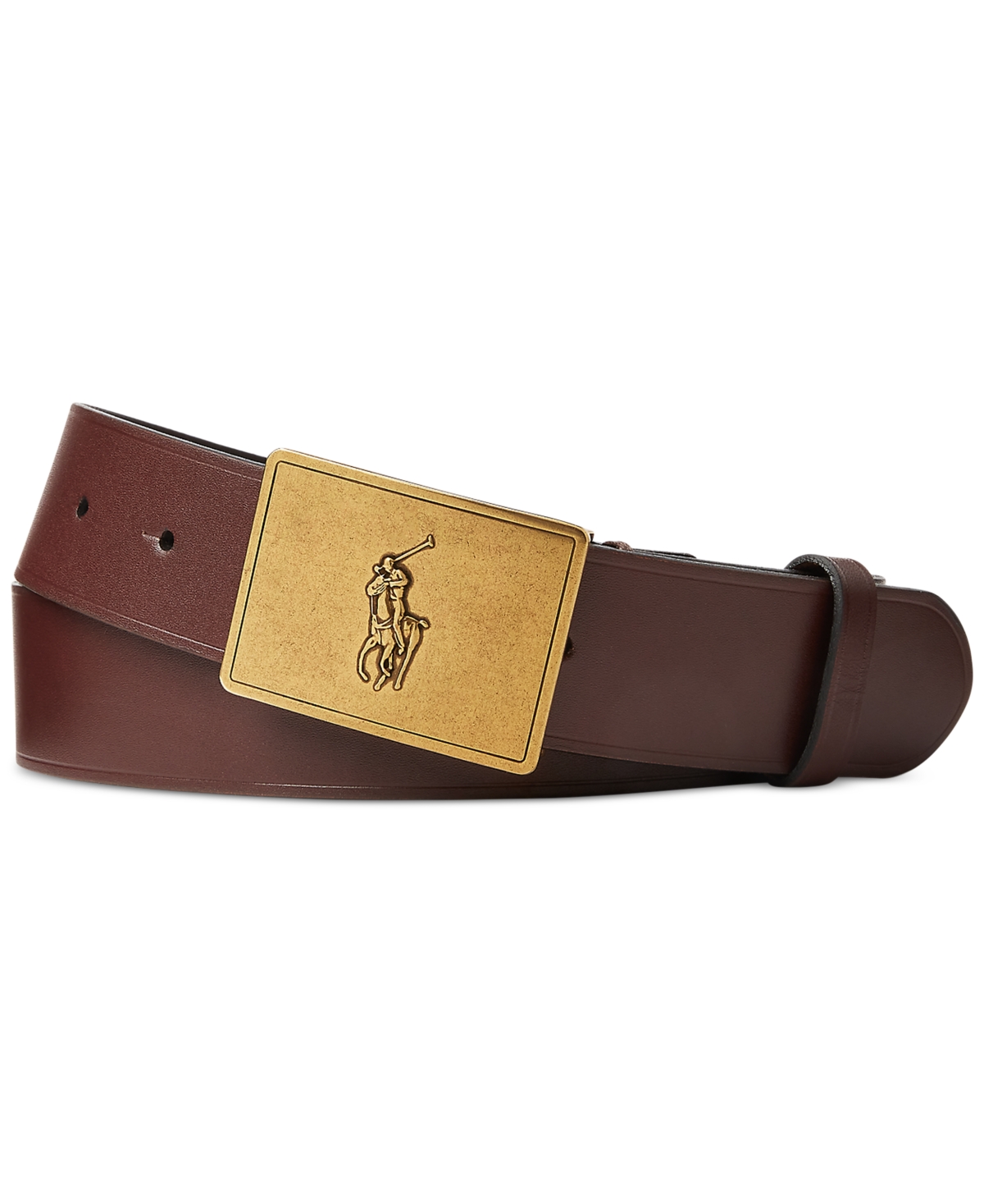 Polo Ralph Lauren Men's Leather Belt In Dk Brn