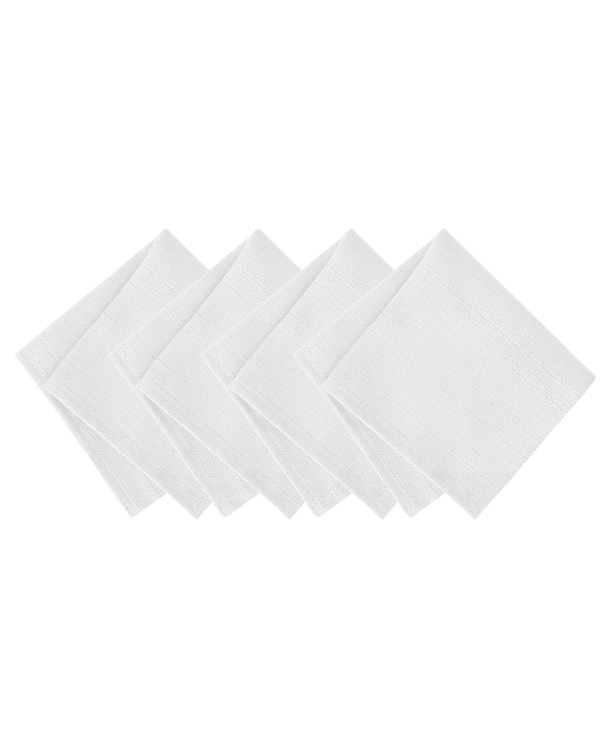ELRENE LAUREL SOLID TEXTURE WATER AND STAIN RESISTANT NAPKINS, SET OF 4