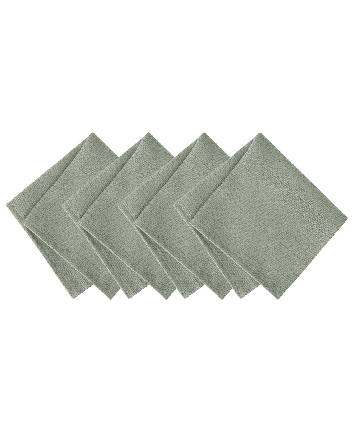 Elrene Laurel Solid Texture Water And Stain Resistant Napkins, Set Of 4 In Sage