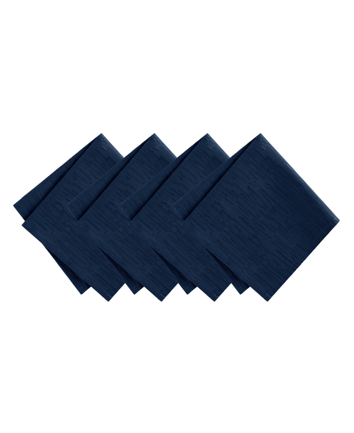 Elrene Continental Solid Texture Water And Stain Resistant Napkins, Set Of 4 In Navy