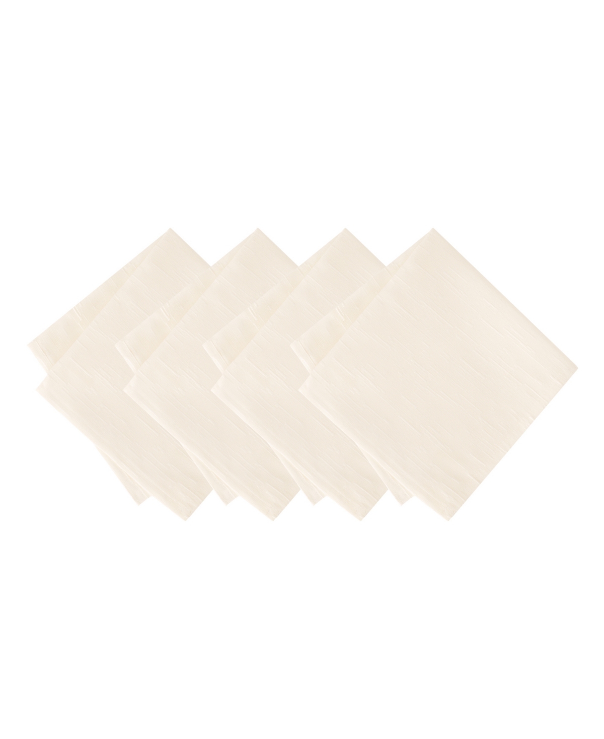 Elrene Continental Solid Texture Water And Stain Resistant Napkins, Set Of 4 In Ivory