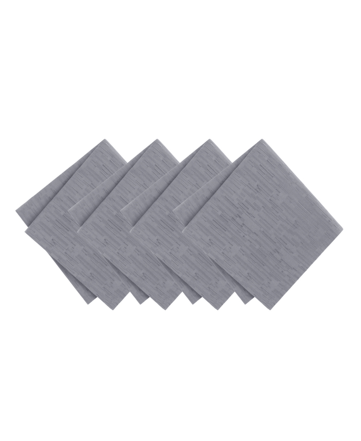 Elrene Continental Solid Texture Water And Stain Resistant Napkins, Set Of 4 In Gray