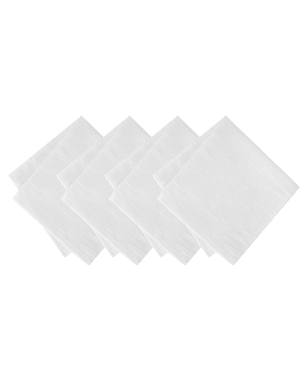 Elrene Continental Solid Texture Water And Stain Resistant Napkins 17 X 17, Set/4 In White
