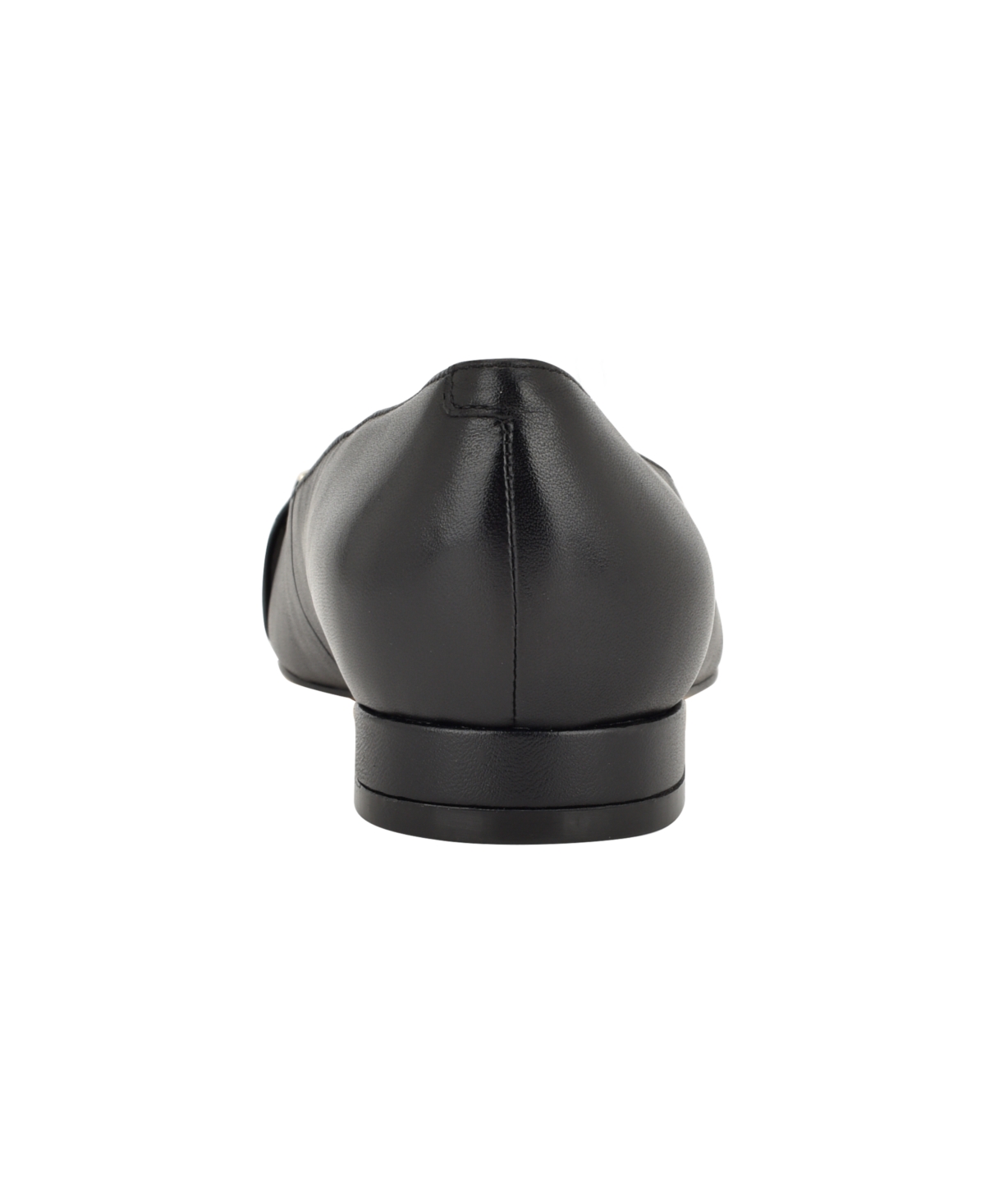 Calvin Klein Women's Crystil Tailored Ballet Flat - Black - Leather