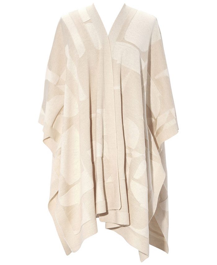 Lauren Ralph Lauren Abstract Logo Knit Cape Sweater Macy s
