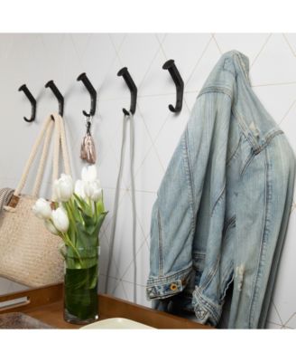 Cast Iron Railway Spike 6-Piece Wall Mount Hook Set