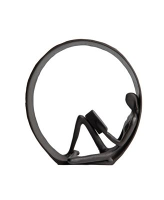 Danya B Contemporary Encircled Female Reader Cast Iron Sculpture Statue ...