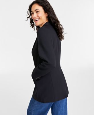 Women's Solid One-Button Boyfriend Blazer, Created for Macy's 
