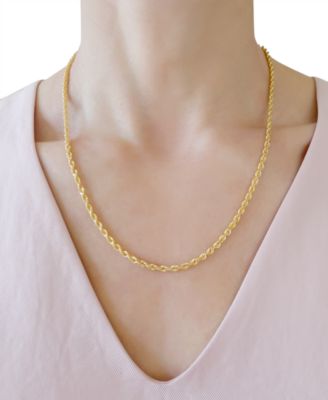 Sparkle Rope 20" Chain Necklace (3mm) in 14k Gold