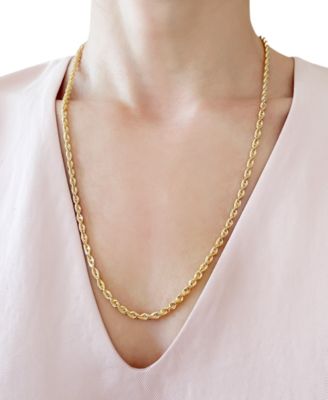 Sparkle Rope Link 24" Chain Necklace (3-5/8mm) in 14k Gold