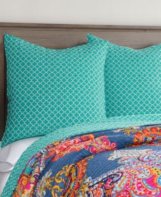 Fantasia Boho Trellis Print 2-Pc. Sham Set, European